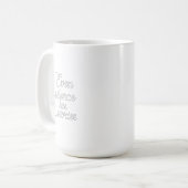 "Sogar Schweigen hat Geschichten" Kaffeetasse (Vorderseite Links)