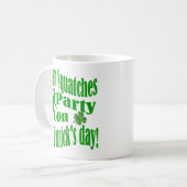 Sogar Squatches Party am St. Patrick's Day Kaffeetasse (Vorderseite Links)