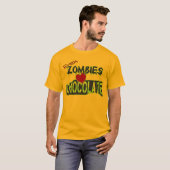 Sogar Zombies Liebe Chocolate Tee Shirts (Vorne ganz)