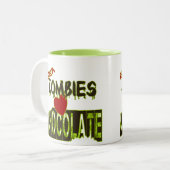 Sogar Zombies Liebe Schokolade Tasse (Vorderseite Links)