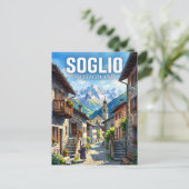 Soglio Schweiz Postkarte (Stehend Vorderseite)