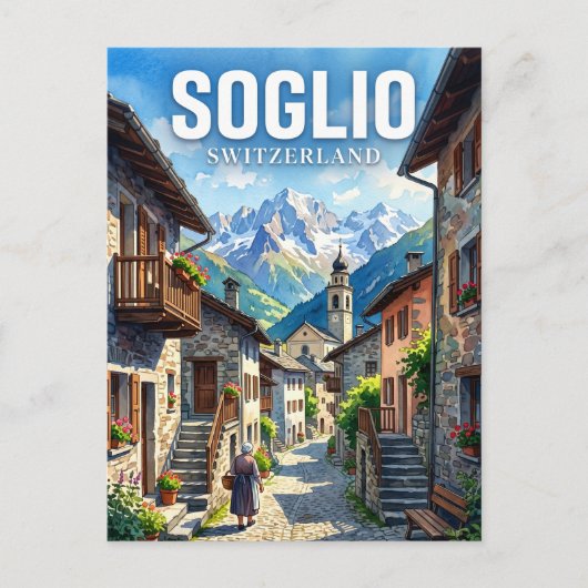 Soglio Schweiz Postkarte (Vorderseite)