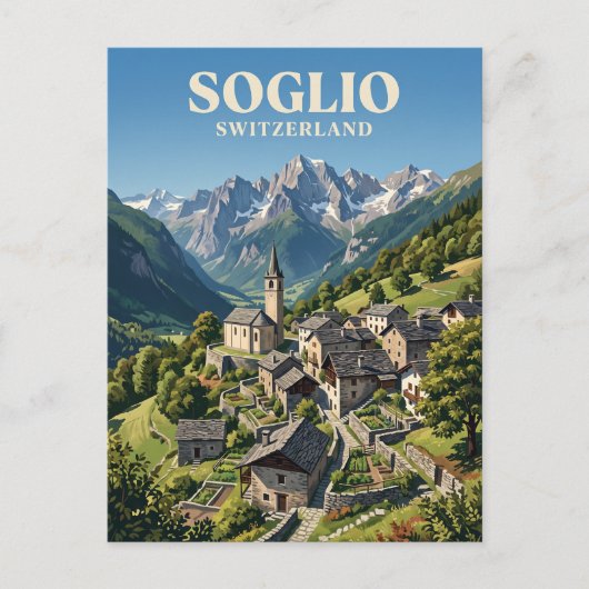 Soglio Schweiz Postkarte (Vorderseite)