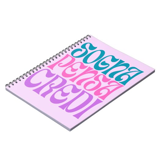 Sogna Pensa Credi Notizblock (Linke Seite)