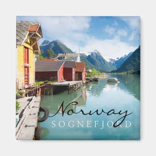 Sognefjord-Fjordlandschaft in Norwegen Magnet (Vorne)
