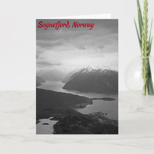 Sognefjord, Norwegen Karte (Vorderseite)