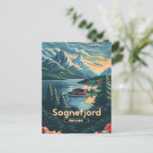 Sognefjord Norwegen Postkarte (Stehend Vorderseite)