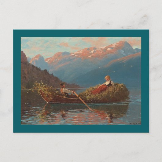 Sognefjord Rowing auf dem Fjord Postkarte (Vorderseite)