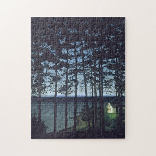 Sohlberg Fishermans Hütte Landschaftsbild Malerei Puzzle