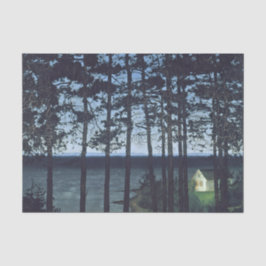 Sohlberg Fishermans Hütte Landschaftsbild Malerei Seidenpapier