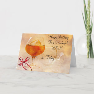 SOHN-21. GEBURTSTAGS-KARTE KARTE