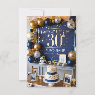 Sohn 30. Geburtstagskarte Einladung