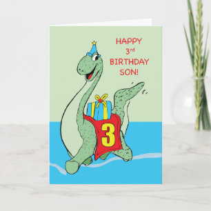 Sohn, 3. Geburtstag Dinosaurier Karte