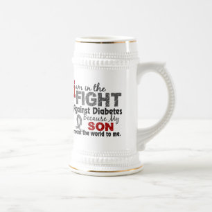 Sohn bedeutet Welt zu mir Diabetes Bierglas