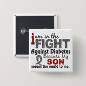Sohn bedeutet Welt zu mir Diabetes Button (Vorne & Hinten)
