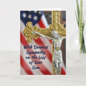 Sohn, Beileid Religiöses Christliches Militär Karte (Vorderseite)