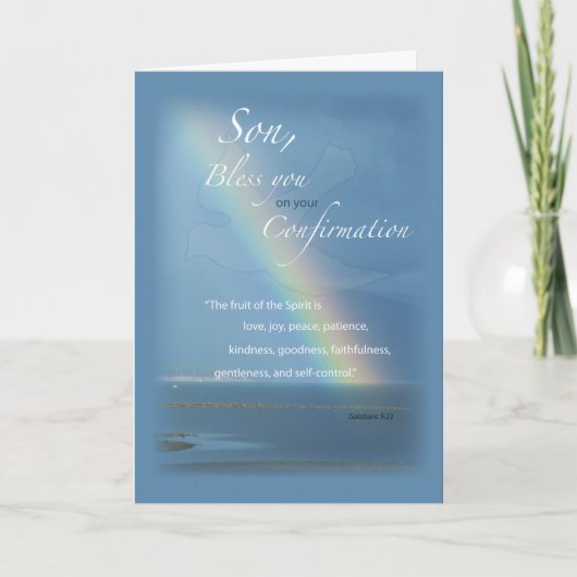 Sohn, Bestätigung Rainbow Herzlichen Glückwunsch Karte (Vorderseite)