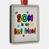 Sohn-bester Freund Silbernes Ornament (Rechts)