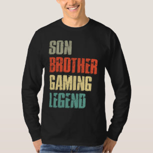 Sohn Bruder Gamer Legende für jugendliche Jungen 2 T-Shirt