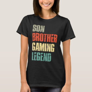 Sohn Bruder Gamer Legende für jugendliche Jungen 2 T-Shirt