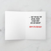 Sohn, Caped Superhero, 8. Geburtstag Karte (Innenseite)