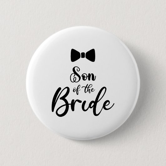 Sohn der Braut Hochzeitsfeier Sohn des G Button (Vorderseite)