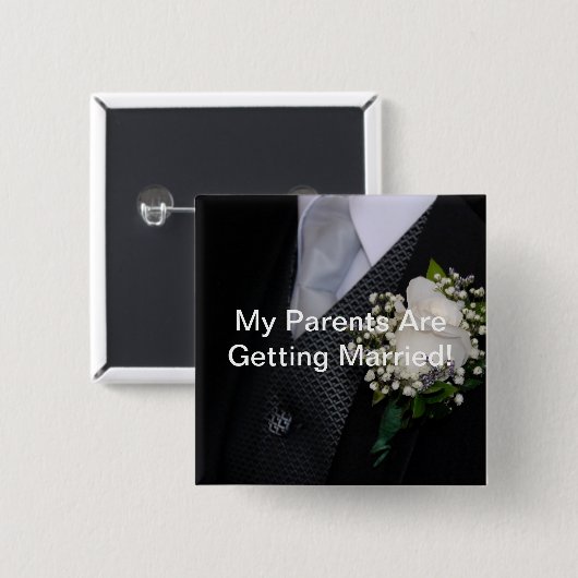 Sohn der Braut und des Bräutigams Button (Vorne & Hinten)