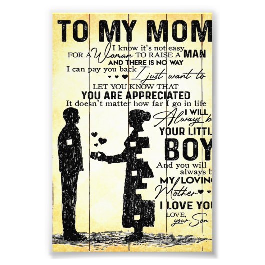 Sohn der Mama, Geschenk für meine Mama, Geschenkid Fotodruck (Vorne)