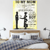Sohn der Mama, Geschenk für meine Mama, Geschenkid Leinwanddruck (Insitu (Schlafzimmer))
