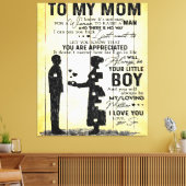 Sohn der Mama, Geschenk für meine Mama, Geschenkid Leinwanddruck (Insitu (Wohnzimmer))