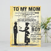 Sohn der Mama, Geschenk für meine Mama, Geschenkid Menükarte (Stehend Vorderseite)