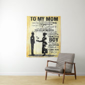 Sohn der Mama, Geschenk für meine Mama, Geschenkid Wandteppich (Beispiel)