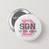 Sohn des Braut-Beifalls Button (Vorne & Hinten)