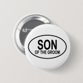 Sohn des Bräutigam-Wedding Ovals Button (Vorne & Hinten)
