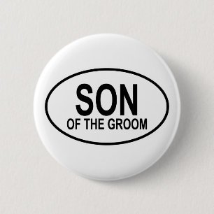 Sohn des Bräutigam-Wedding Ovals Button