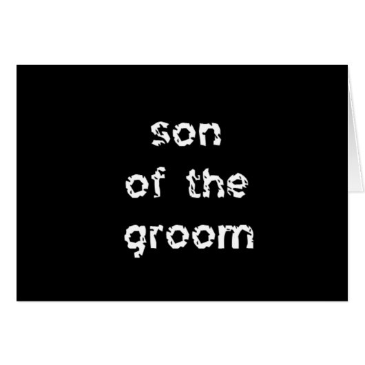 Sohn des Bräutigams (Vorderseite (Horizontal))