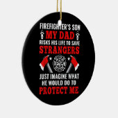 Sohn des Feuerwehrmanns Keramik Ornament (Rechts)