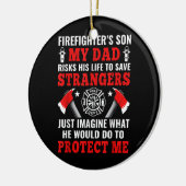 Sohn des Feuerwehrmanns Keramik Ornament (Links)