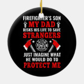 Sohn des Feuerwehrmanns Keramik Ornament (Hinten)