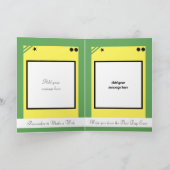 Sohn des Gesetzes grün und gelb glücklicher Geburt Karte (Innenseite)