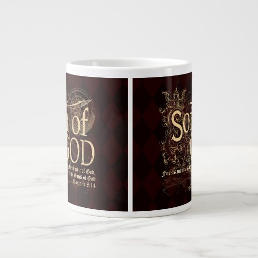 Sohn des Gottes, Römer-8:14 christlich Jumbo-Tasse (Vorderseite)