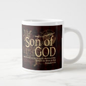 Sohn des Gottes, Römer-8:14 christlich Jumbo-Tasse (Rechts)