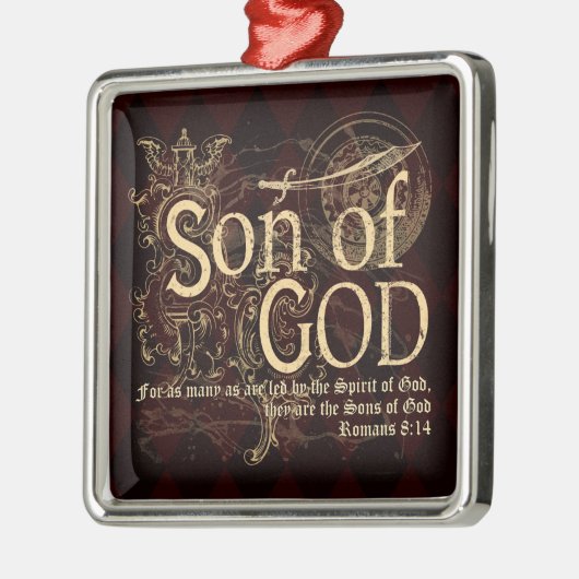 Sohn des Gottes, Römer-8:14 christlich Ornament Aus Metall (Links)