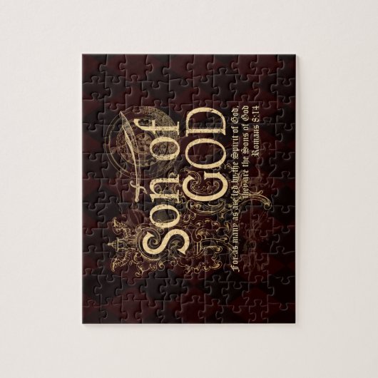 Sohn des Gottes, Römer-8:14 christlich Puzzle (Vertikal)