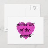 Sohn des Grooms Postkarte (Vorne/Hinten)