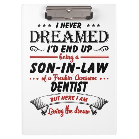 Sohn des Phantastischen Zahnarztes Klemmbrett (Vorderseite)