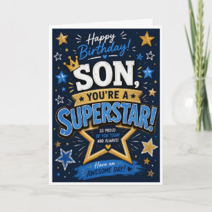 Sohn, du bist ein Superstar-Geburtstagskarte Karte