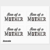 Sohn einer Mutter Rechteckiger Aufkleber (Blatt)