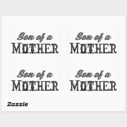Sohn einer Mutter Rechteckiger Aufkleber (Blatt)