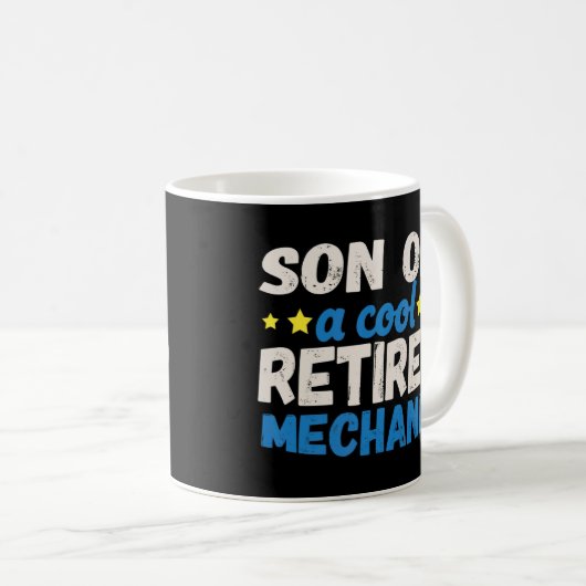 Sohn eines Coolen müden Mechanismus Kaffeetasse (VorderseiteRechts)